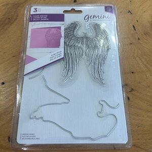 Crafer's Companion 3 Piece Stamp and Die Set Angel Wings with Metal Die